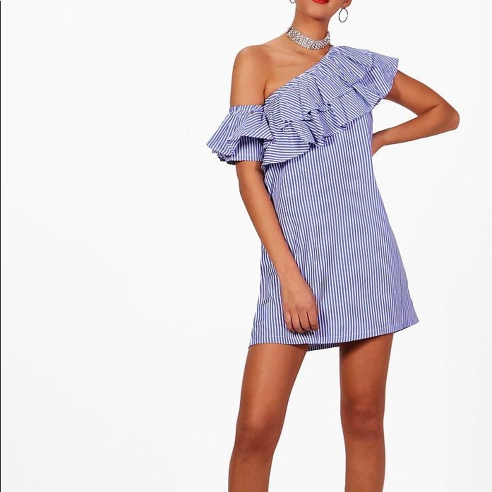 Lydia Off The Shoulder Ruffle Shift Dress